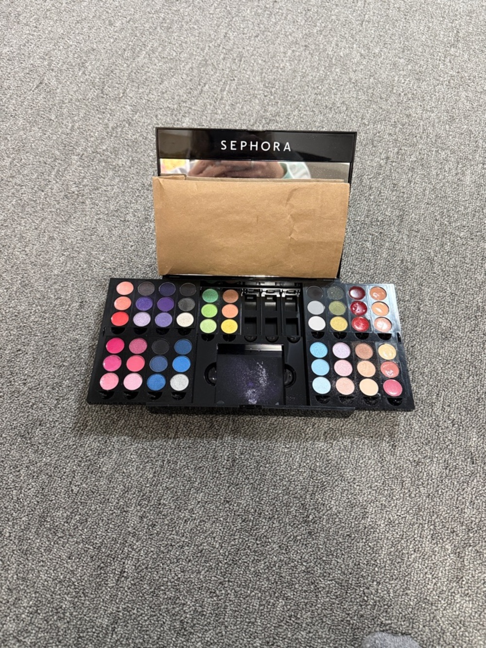 SEPHORA Multi-Color Eyeshadow Palette- Assorted Brights and lip